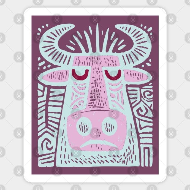 Taurus Bull - Zodiac Art Sticker by TuncGK